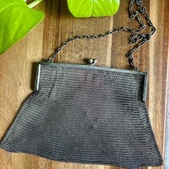 Handbags - Original Sterling Vintage Chainmail Evening Bag